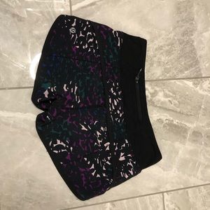 Lulu lemon speed up shorts , rare print